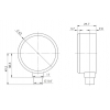 MANOMETR 1/4 RF63RAD 0-6BAR KL.2.5 RADIALNY