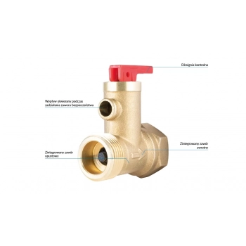 ZAWÓR BEZPIECZEŃSTWA 3/4 6,7 BAR DO ELEKTRYCZNYCH PODGRZEWACZY